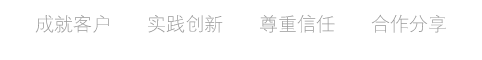成就客户 实践创新 尊重信任 合作分享